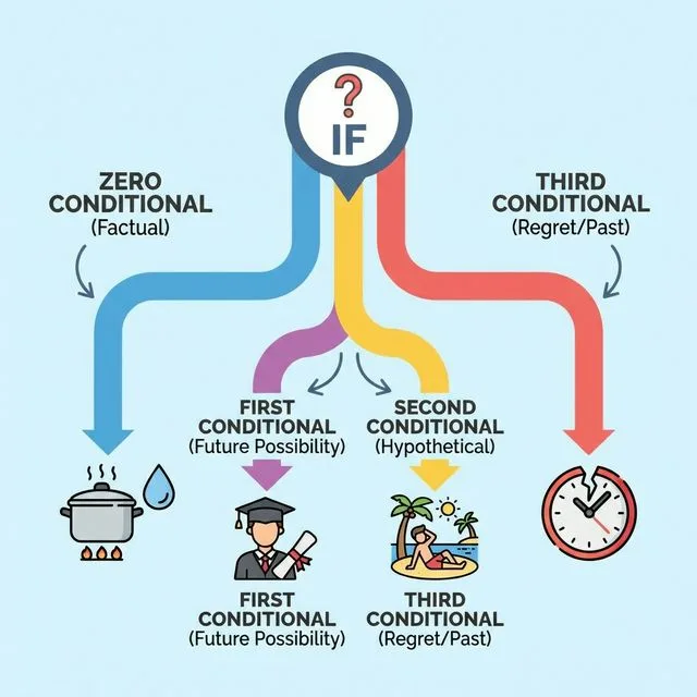 Conditionals (Koşul Cümleleri): Hayaller, Gerçekler ve Pişmanlıklar rehberi